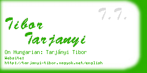 tibor tarjanyi business card