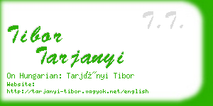 tibor tarjanyi business card